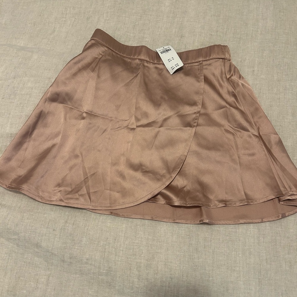 Girls Pink Satin Skort
